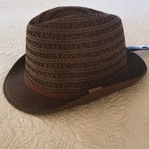 New brown fedora leather band